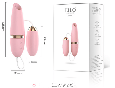 Vibrador con Huevo Rosado LILO LL-A1912-A-B-C