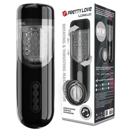 Masturbador masculino Automatico con Voz y Rotación BM-00900T57