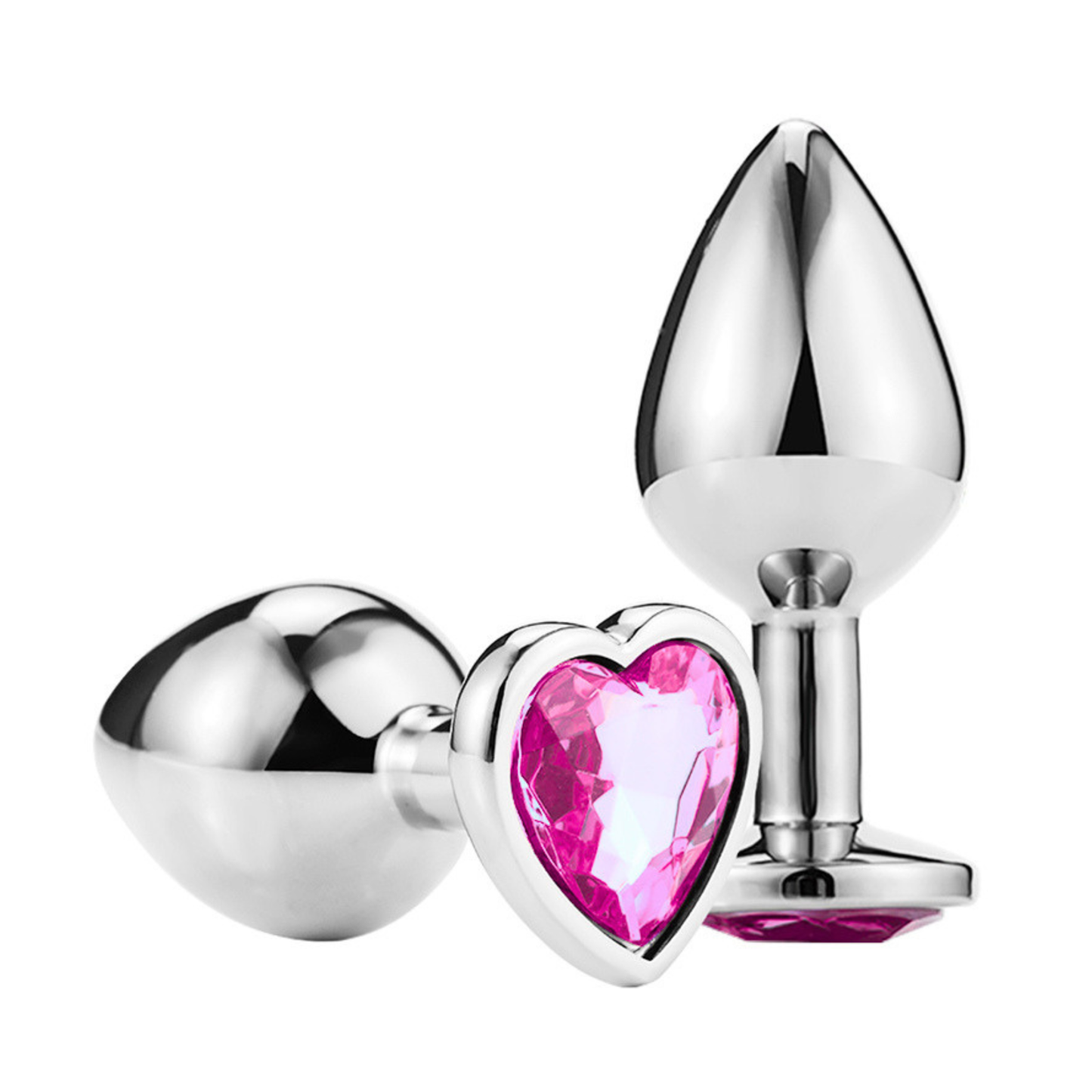Plug metálico con joya Corazón Talla S W-051S