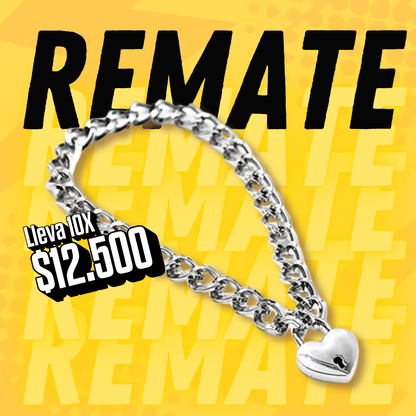 Collar candado de corazón RYWC-250 OUTLET / 10 uds★