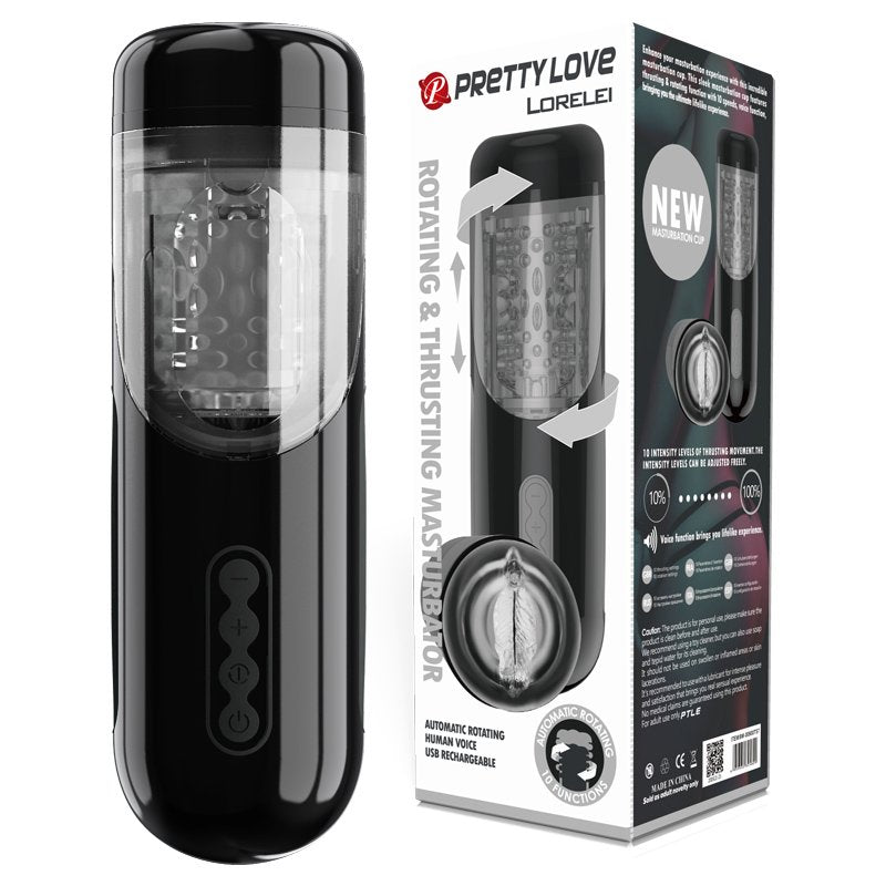Masturbador masculino Automatico con Voz y Rotación BM-00900T57