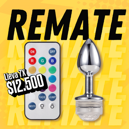 Plug anal Luz LED con control OUTLET / 6 uds★