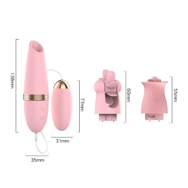 Vibrador con Huevo Rosado LILO LL-A1912-A-B-C