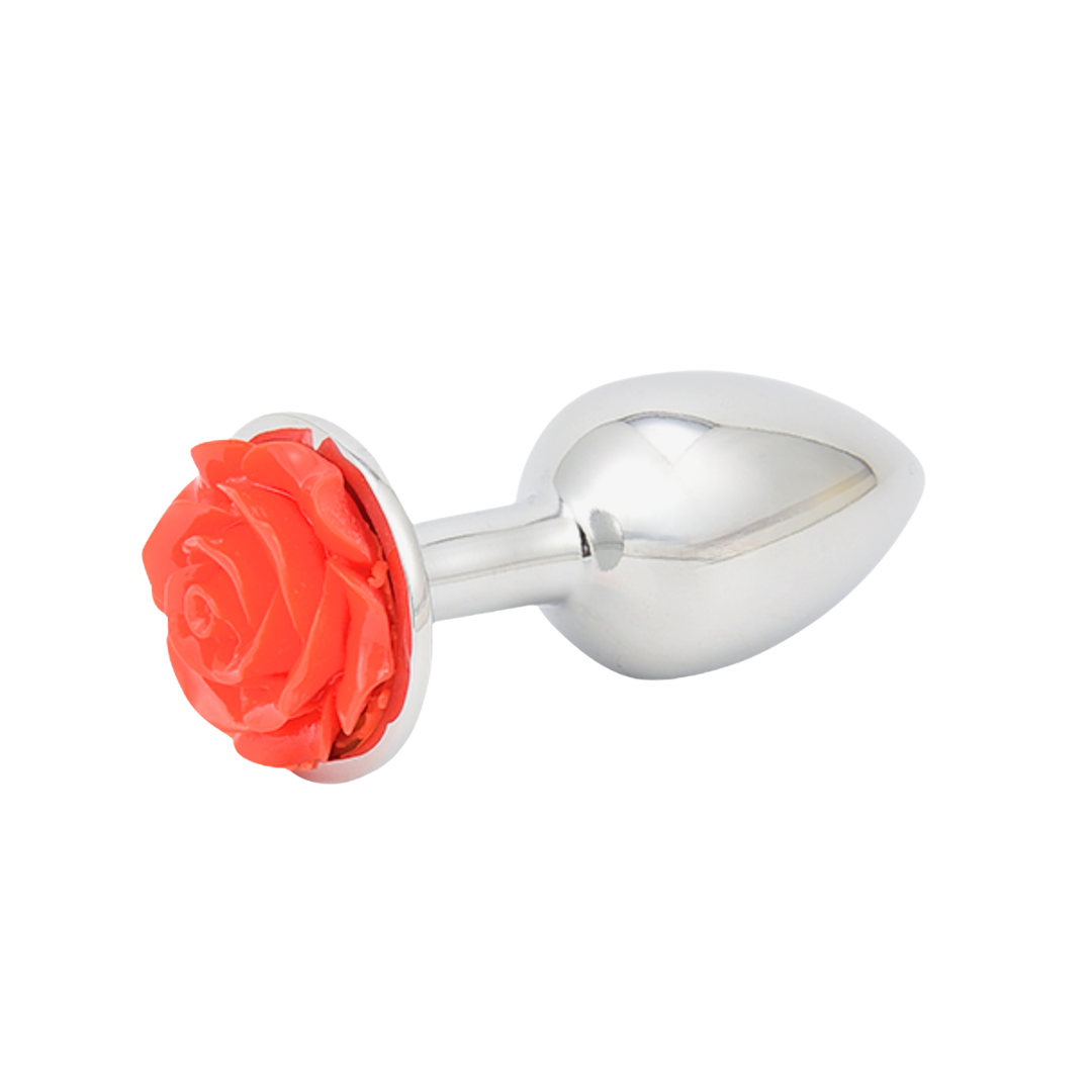 Plug metálico con joya Rosa Talla S JX-A59S